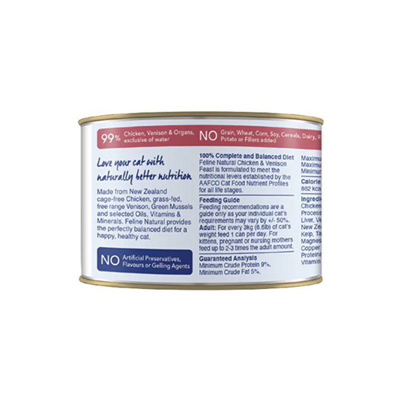 Feline Natural Chicken & Venison Feast Canned Cat Food (170g) - CreatureLand
