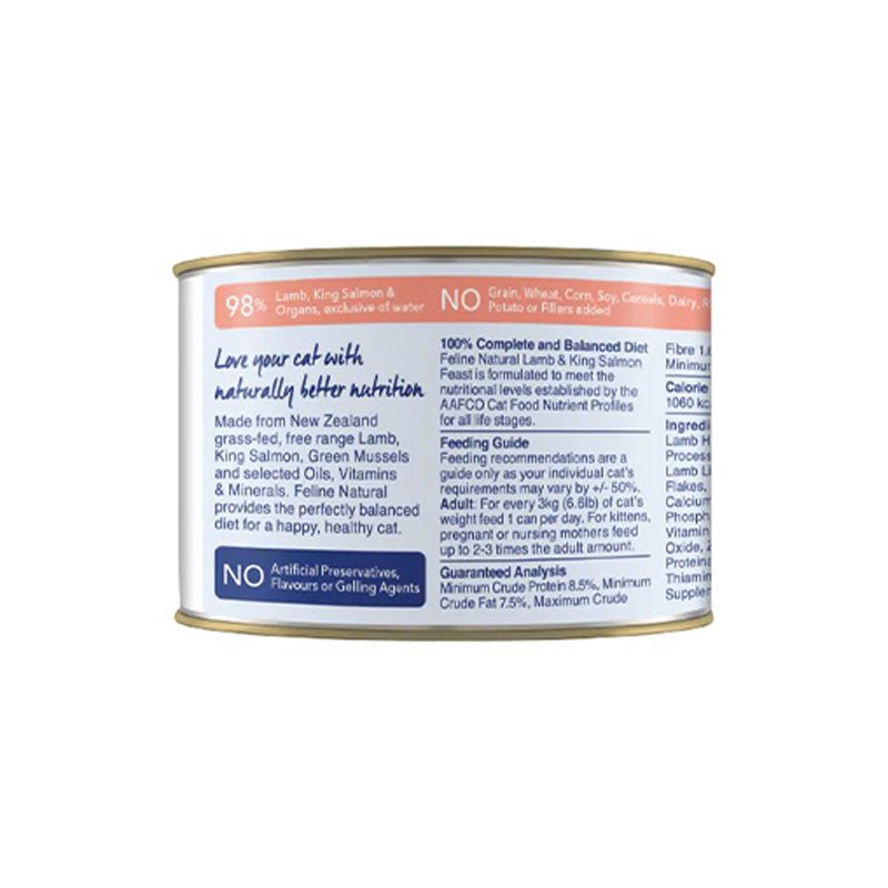 Feline Natural Lamb & King Salmon Feast Canned Cat Food (170g) - CreatureLand