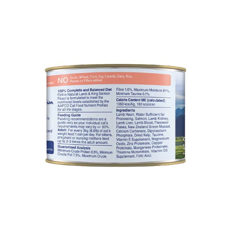 Feline Natural Lamb & King Salmon Feast Canned Cat Food (170g) - CreatureLand