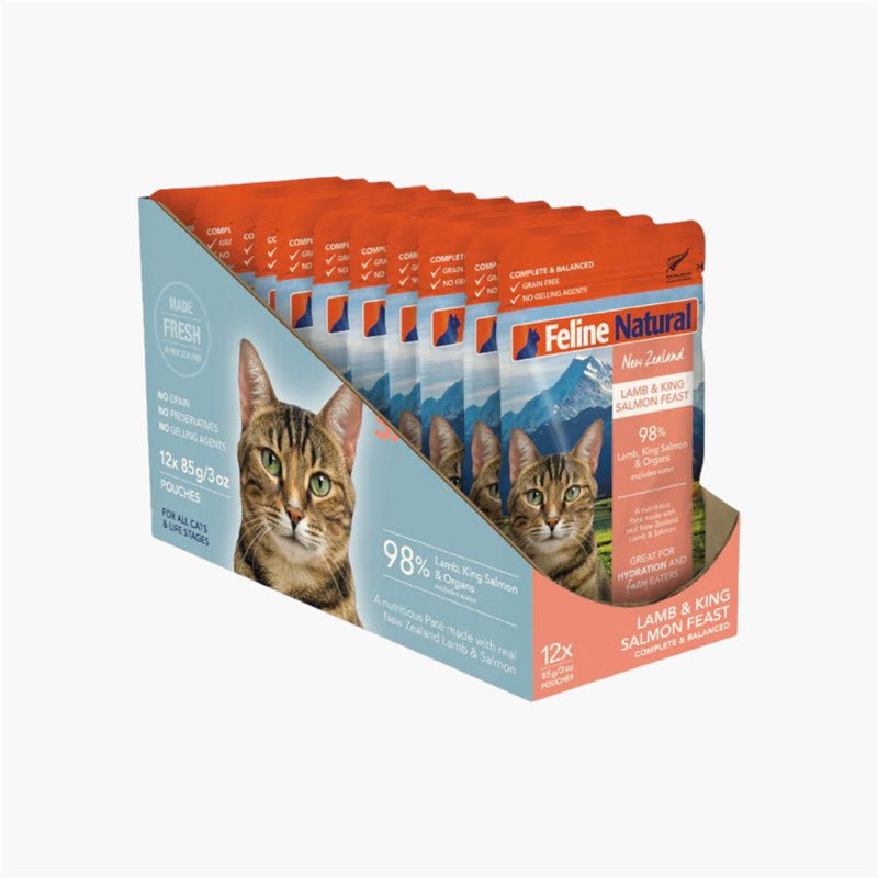 Feline Natural Lamb & King Salmon Pate Pouch Cat Food (3oz) - CreatureLand