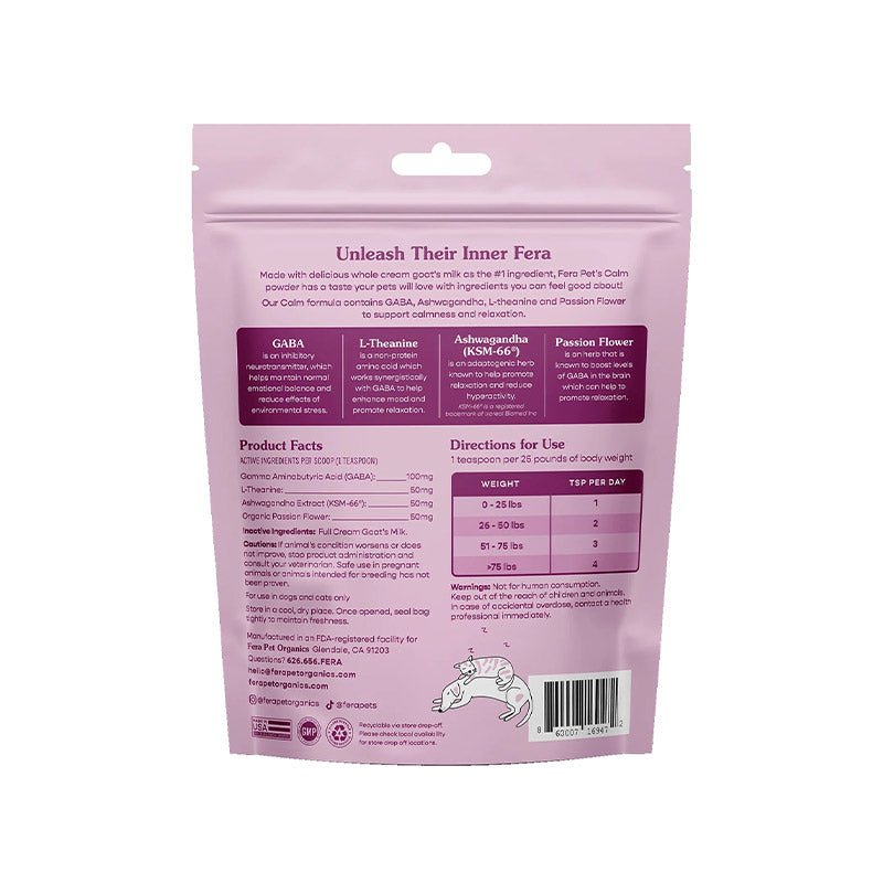 Fera Pet Organics Calm Milk Topper For Dogs & Cats (180g) - CreatureLand