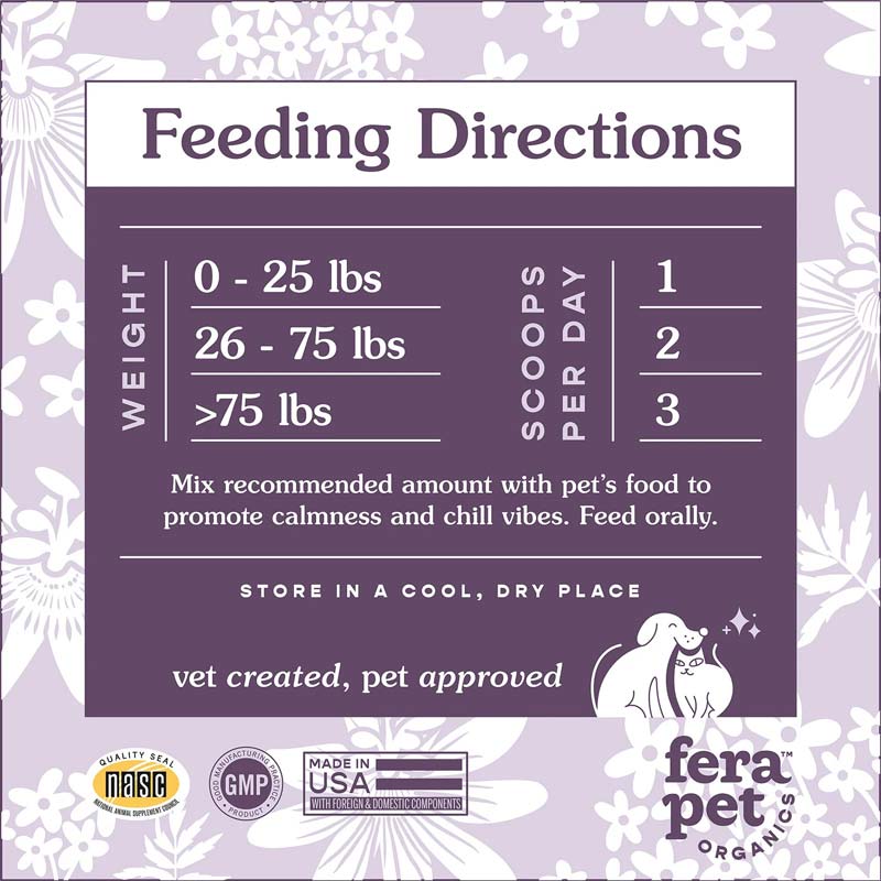 Fera Pet Organics Calming Support for Dogs and Cats - CreatureLand