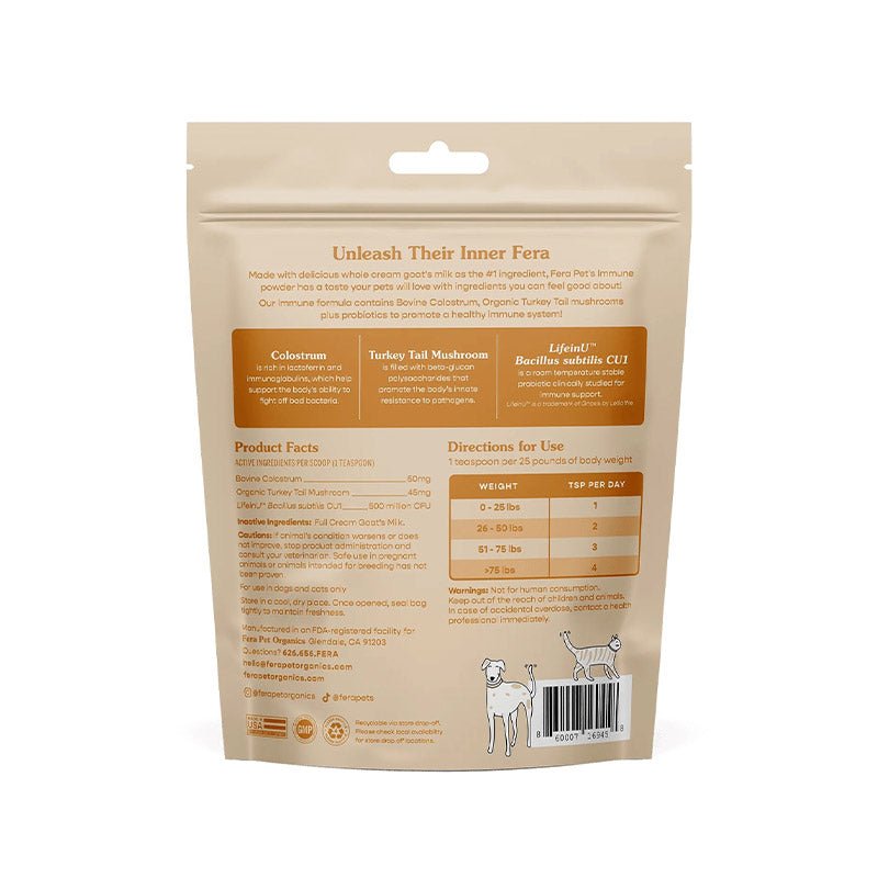 Fera Pet Organics Immune Milk Topper For Dogs & Cats (180g) - CreatureLand