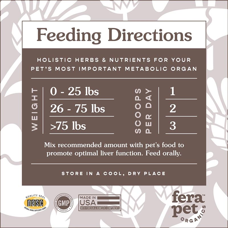 Fera Pet Organics Liver Support for Dogs and Cats - CreatureLand
