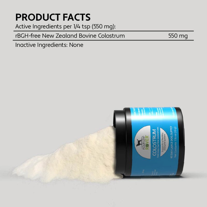 Four Leaf Rover Bovine Colostrum - Immune Support For Dogs - CreatureLand