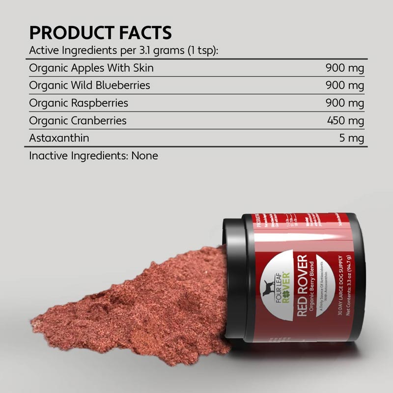 Four Leaf Rover Red Rover - Organic Berries For Dogs - CreatureLand