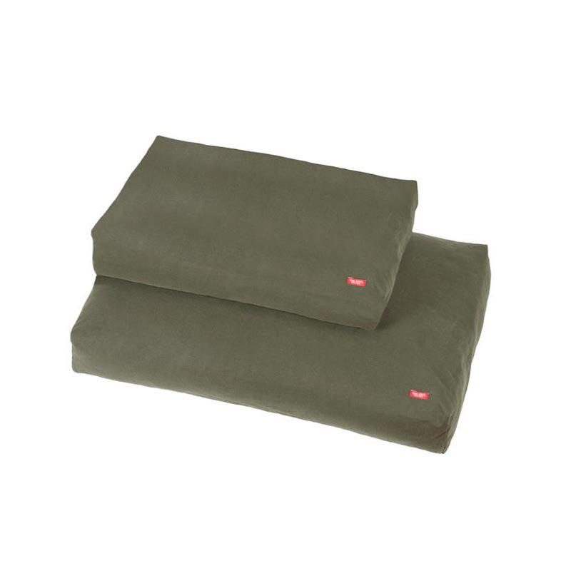 freestitch Cotton Linen Square Bed - Khaki - CreatureLand