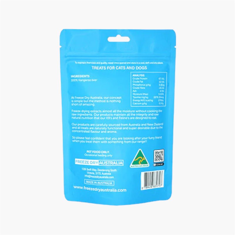 Freeze Dry Australia Freeze Dried Treats | Kangaroo Liver (100g) - CreatureLand