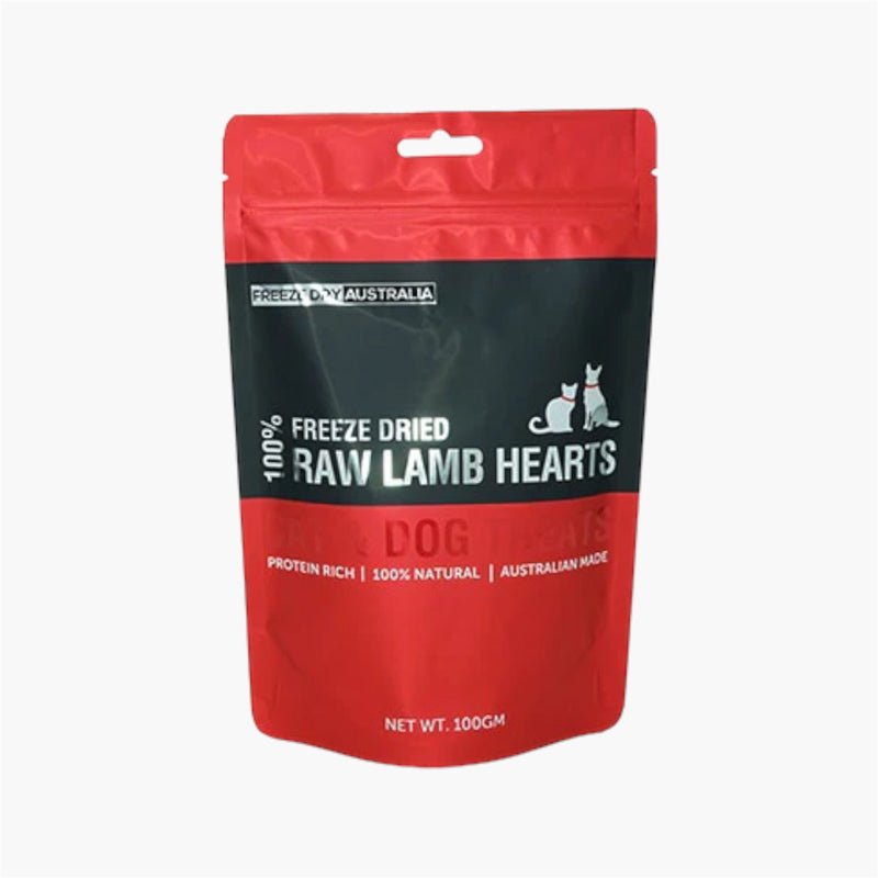 Freeze Dry Australia Freeze Dried Treats | Lamb Hearts (100g) - CreatureLand