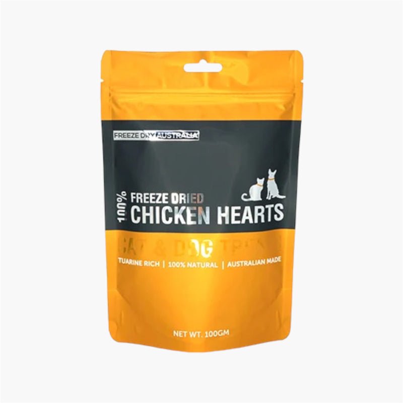 Freeze Dry Australia Freeze Dried Treats | Whole Chicken Hearts (100g) - CreatureLand