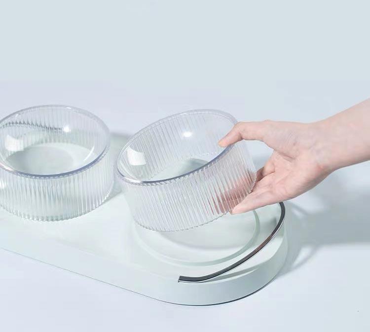 Furrytail Doubowl Pet Food Bowls (2 Colours) - CreatureLand