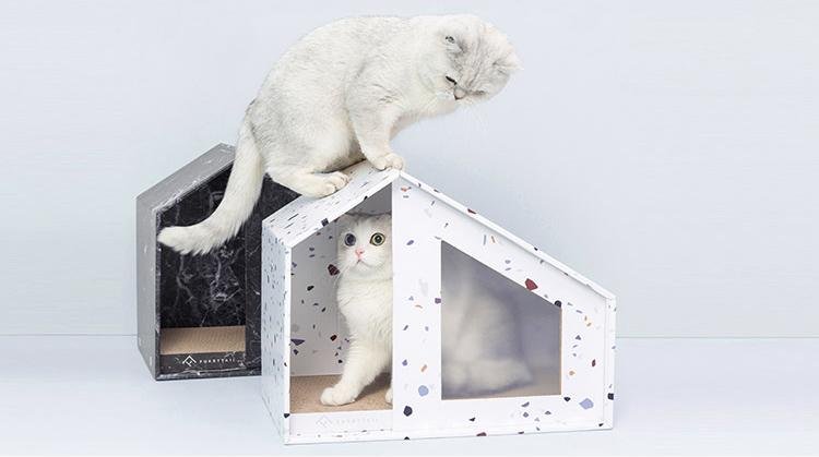 Furrytail Little House Scratcher (2 Colours) - CreatureLand