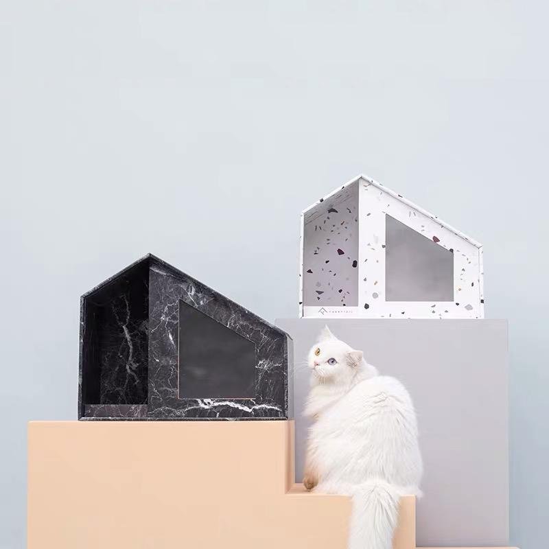 Furrytail Little House Scratcher Replacement (2 Colours) - CreatureLand