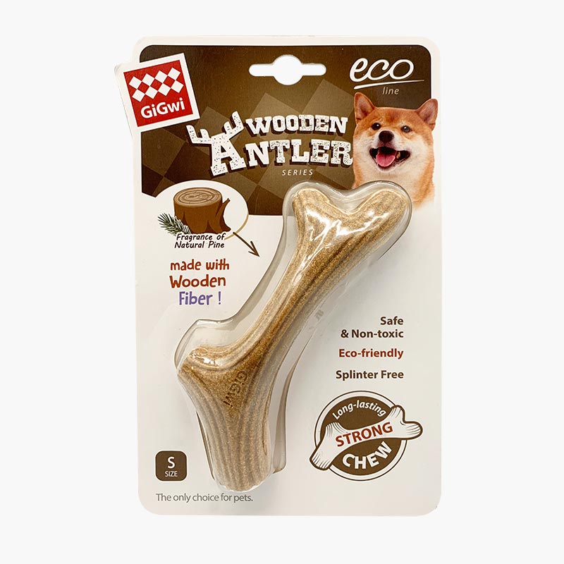 Gigwi Pet Eco Wooden Antler Dog Toy (3 Sizes) - CreatureLand