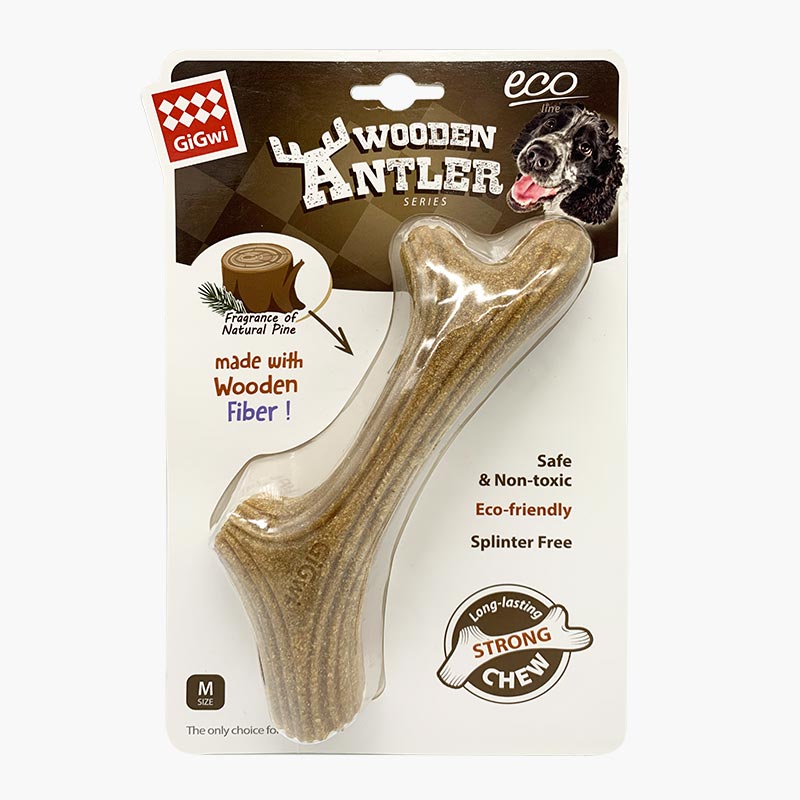 Gigwi Pet Eco Wooden Antler Dog Toy (3 Sizes) - CreatureLand