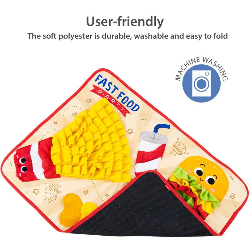 Gigwi Pet Fast Food Party Snuffle Mat Interactive Dog Toy - CreatureLand
