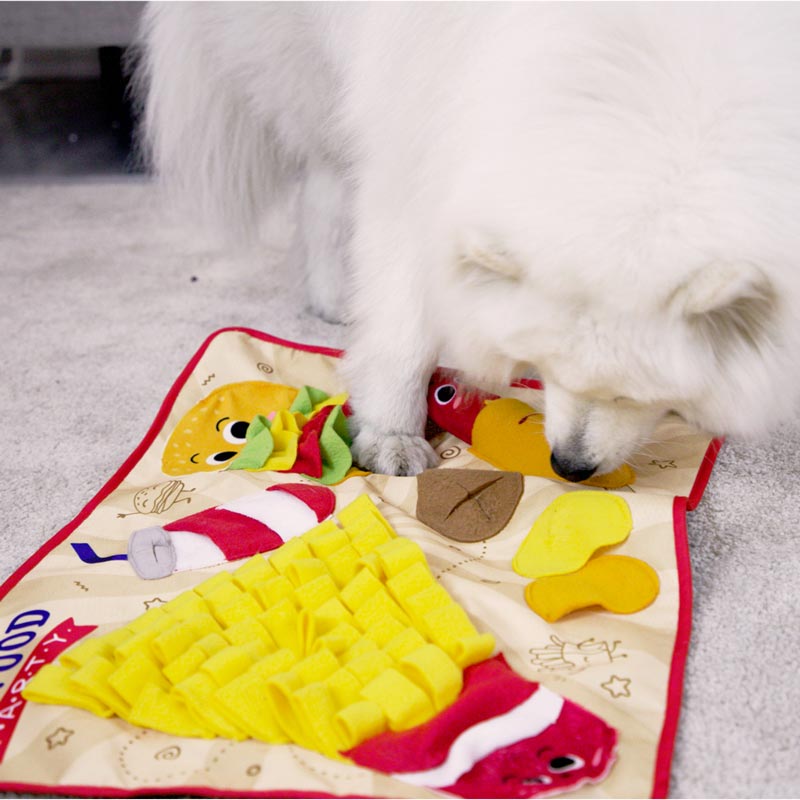 Gigwi Pet Fast Food Party Snuffle Mat Interactive Dog Toy - CreatureLand