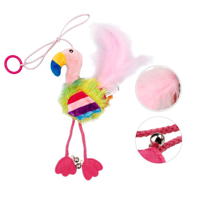 Gigwi Pet Finger Teaser Catnip Cat Toy - Flamingo - CreatureLand