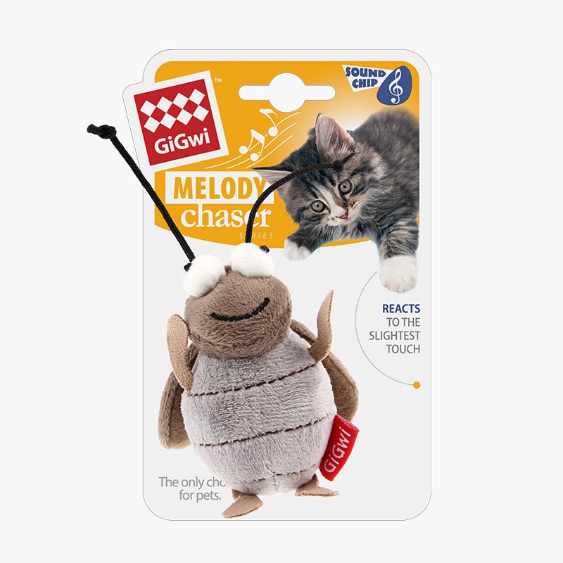 Gigwi Pet Melody Chaser Motion Activated Cat Toy - Cricket - CreatureLand