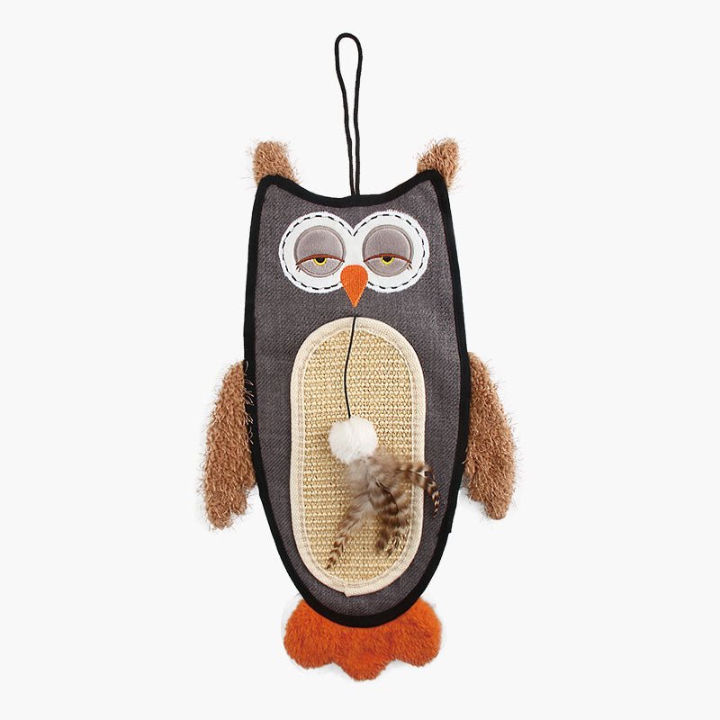 Gigwi Pet Play Station Scratcher Catnip Cat Toy - Owl - CreatureLand