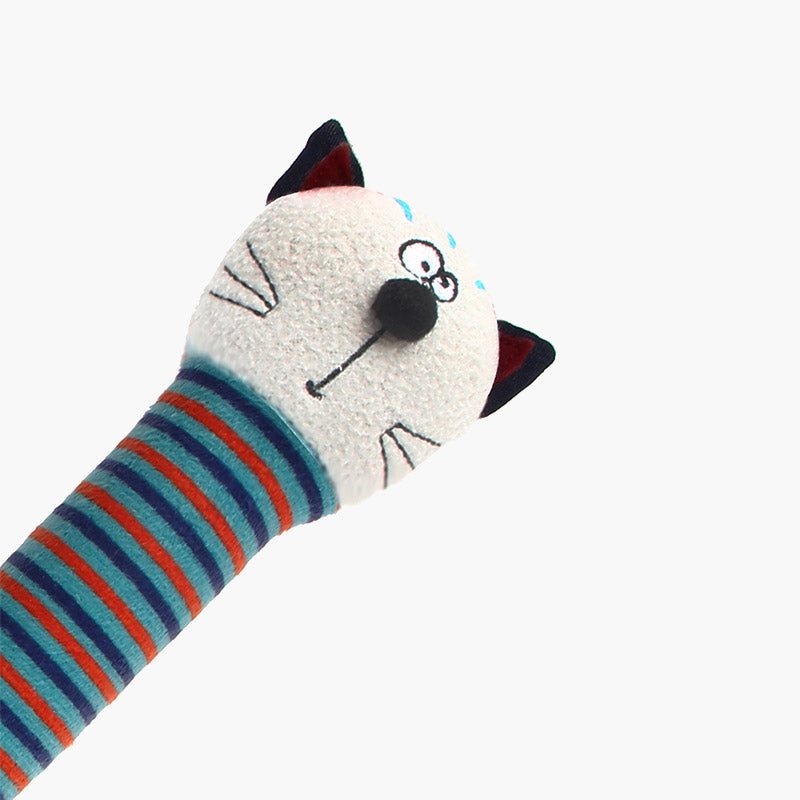 Gigwi Pet Plush Friendz Crunchy Neck Dog Toy - Cat - CreatureLand