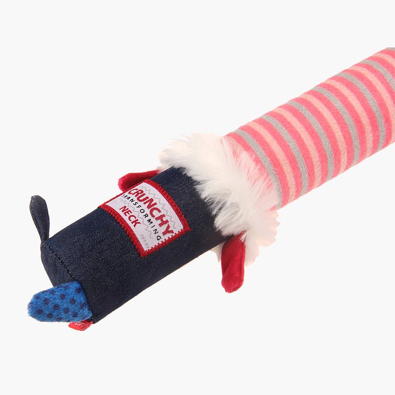 Gigwi Pet Plush Friendz Crunchy Neck Dog Toy - Rabbit - CreatureLand