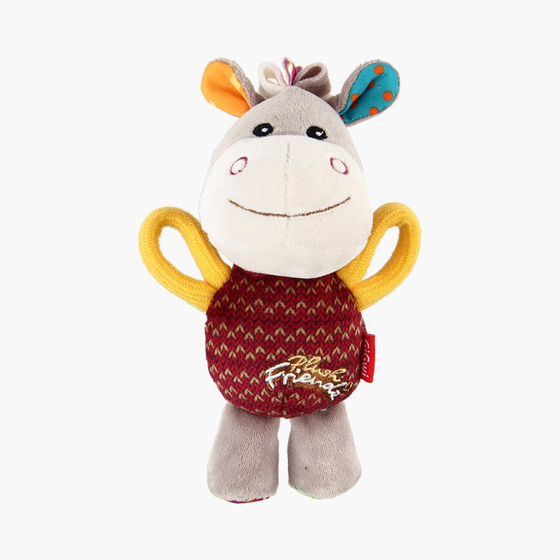 Gigwi Pet Plush Friendz Tug Dog Toy - Donkey - CreatureLand