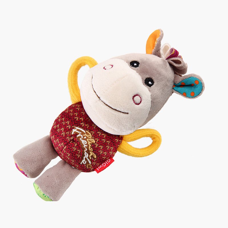 Gigwi Pet Plush Friendz Tug Dog Toy - Donkey - CreatureLand
