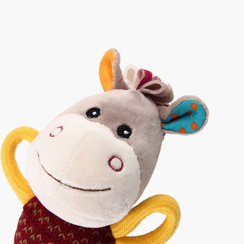 Gigwi Pet Plush Friendz Tug Dog Toy - Donkey - CreatureLand