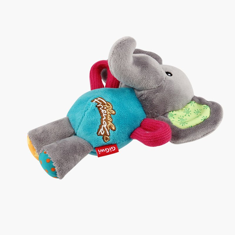 Gigwi Pet Plush Friendz Tug Dog Toy - Elephant - CreatureLand