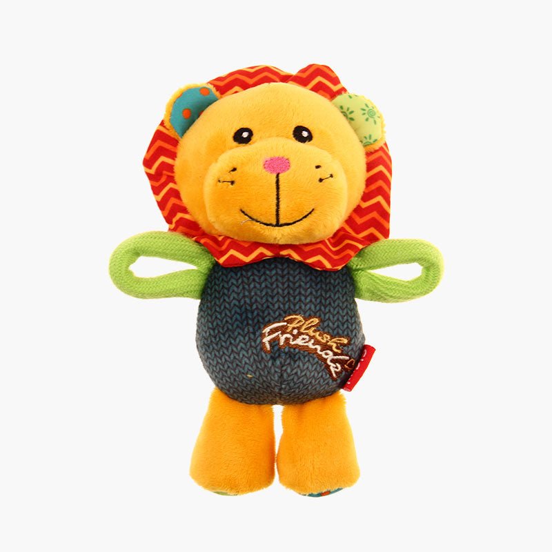 Gigwi Pet Plush Friendz Tug Dog Toy - Lion - CreatureLand