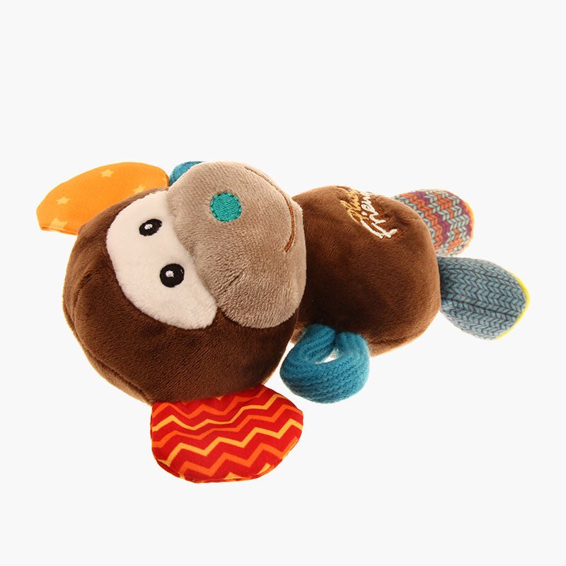 Gigwi Pet Plush Friendz Tug Dog Toy - Monkey - CreatureLand