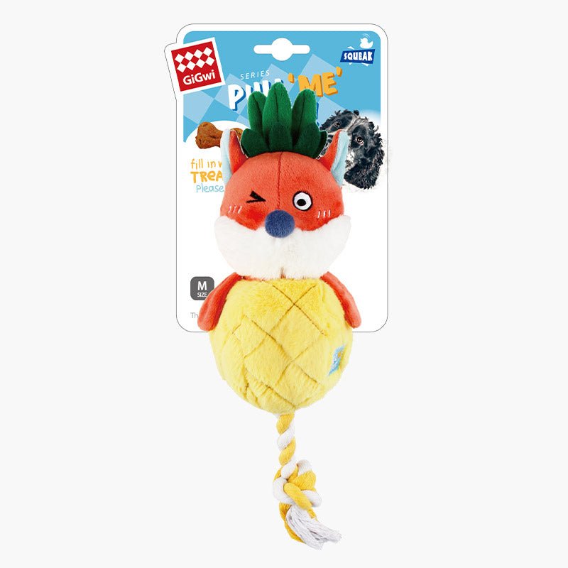 Gigwi Pet Pull Me Out Interactive Plush Dog Toy - Fox - CreatureLand