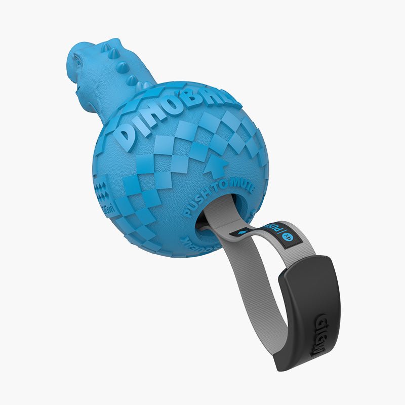 Gigwi Pet Push To Mute Dinoball T-Rex Dog Toy - Light Blue - CreatureLand