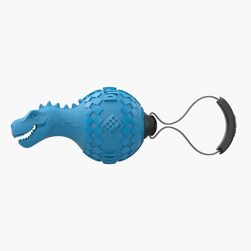 Gigwi Pet Push To Mute Dinoball T-Rex Dog Toy - Light Blue - CreatureLand