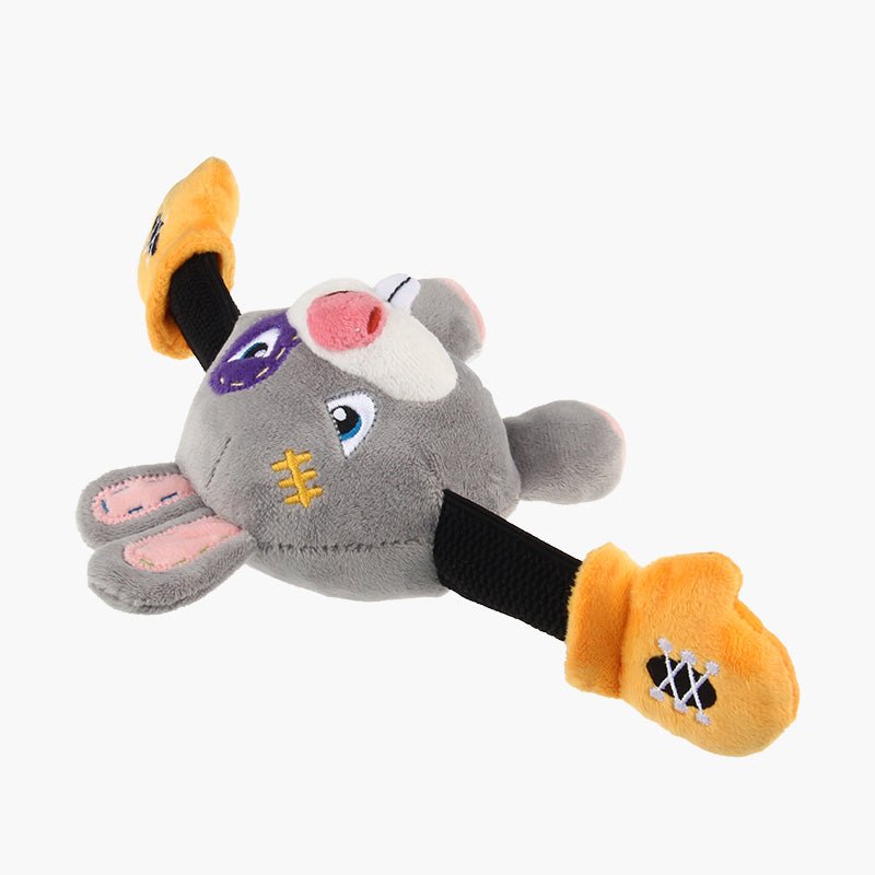 Gigwi Pet Rock Zoo Bungee Plush Dog Toy - Rabbit - CreatureLand