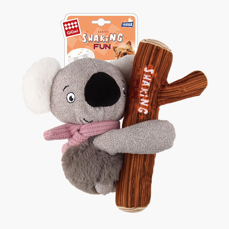 Gigwi Pet Shaking Fun 2-In-1 Plush Dog Toy - Koala - CreatureLand