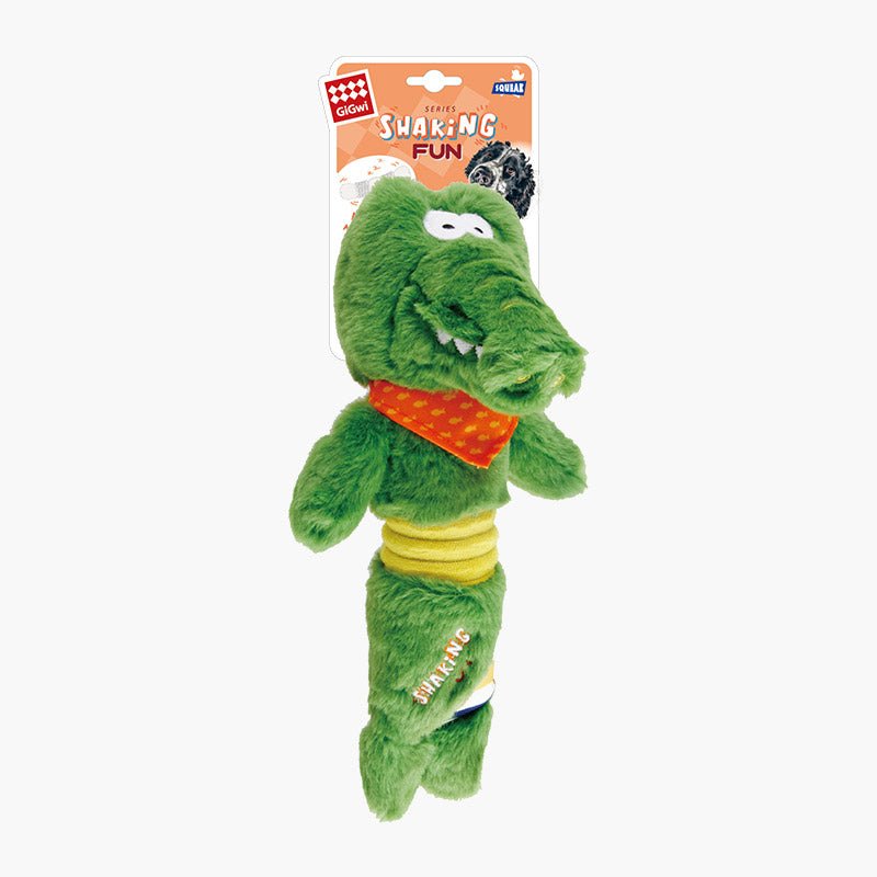 Gigwi Pet Shaking Fun Plush Dog Toy - Crocodile - CreatureLand