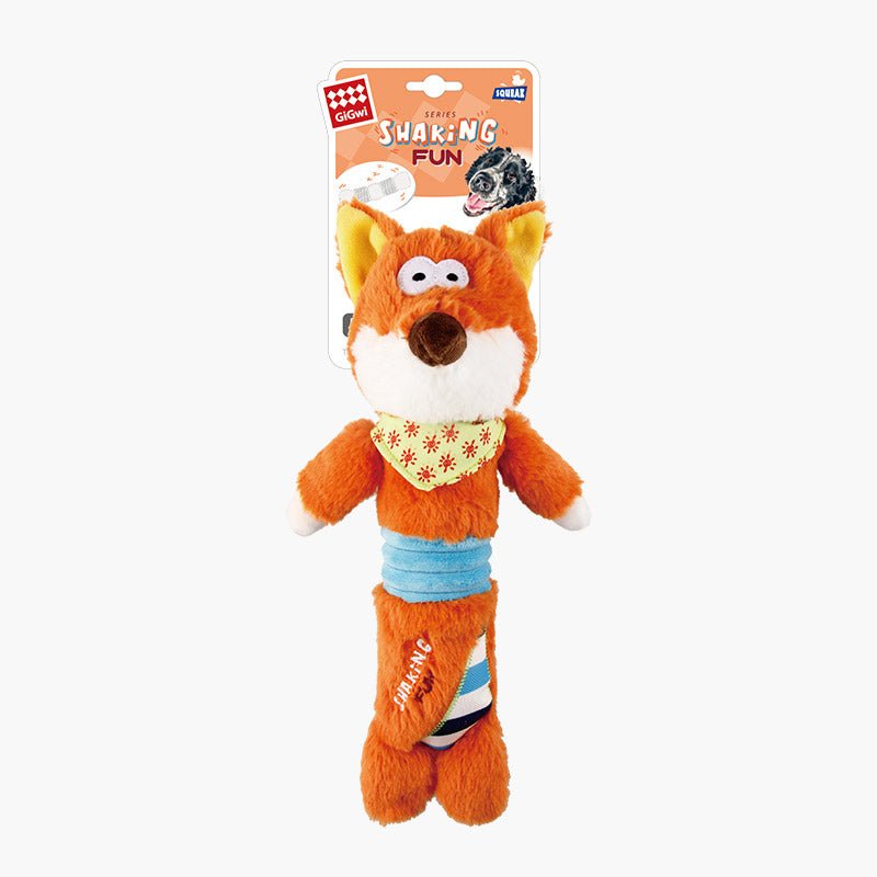 Gigwi Pet Shaking Fun Plush Dog Toy - Fox - CreatureLand