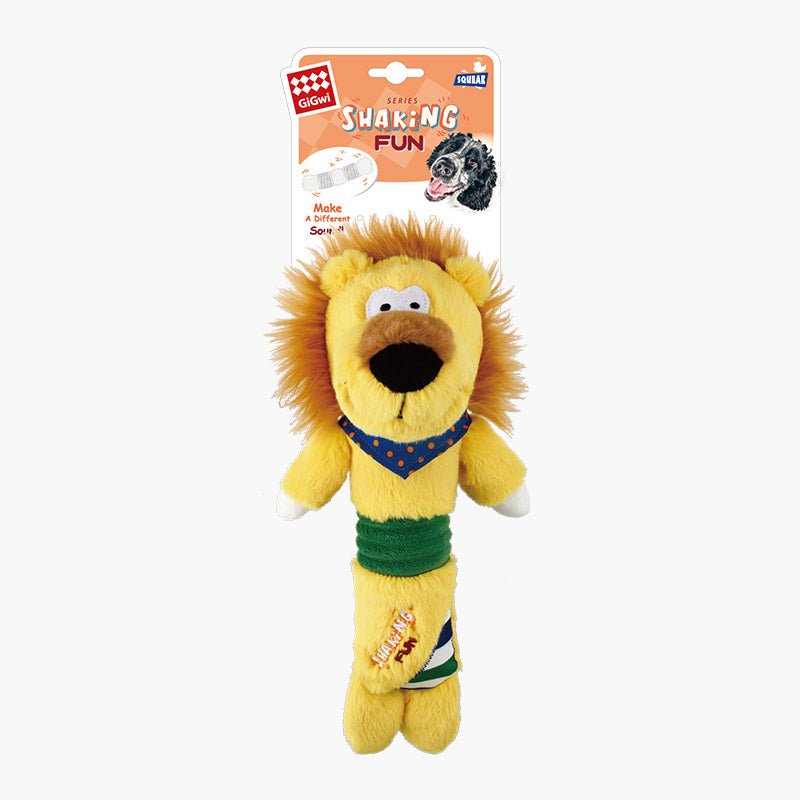 Gigwi Pet Shaking Fun Plush Dog Toy - Lion - CreatureLand