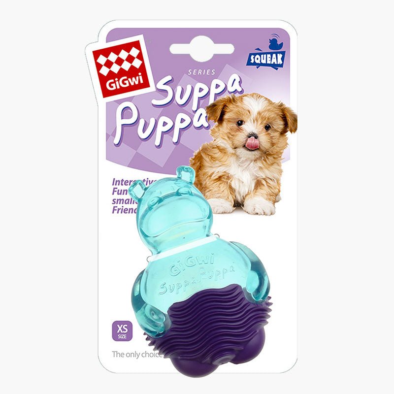 Gigwi Pet Suppa Puppa Hippo TPR Dog Toy - CreatureLand