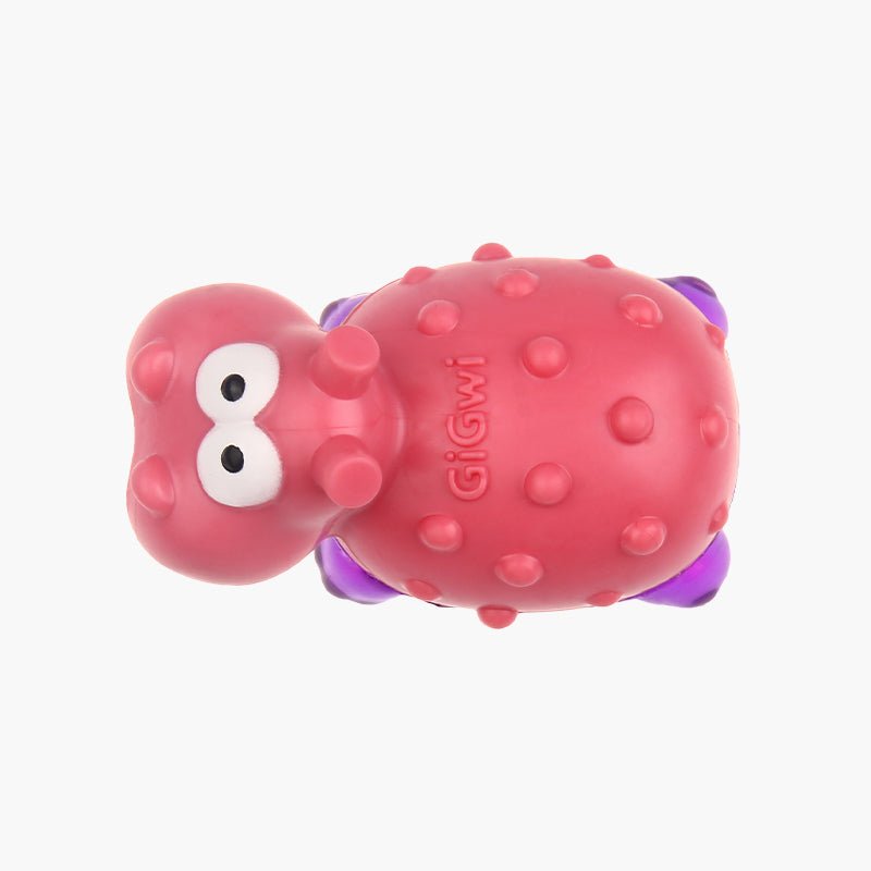 Gigwi Pet Suppa Puppa Hippo TPR Dog Toy - Pink/ Clear Purple - CreatureLand