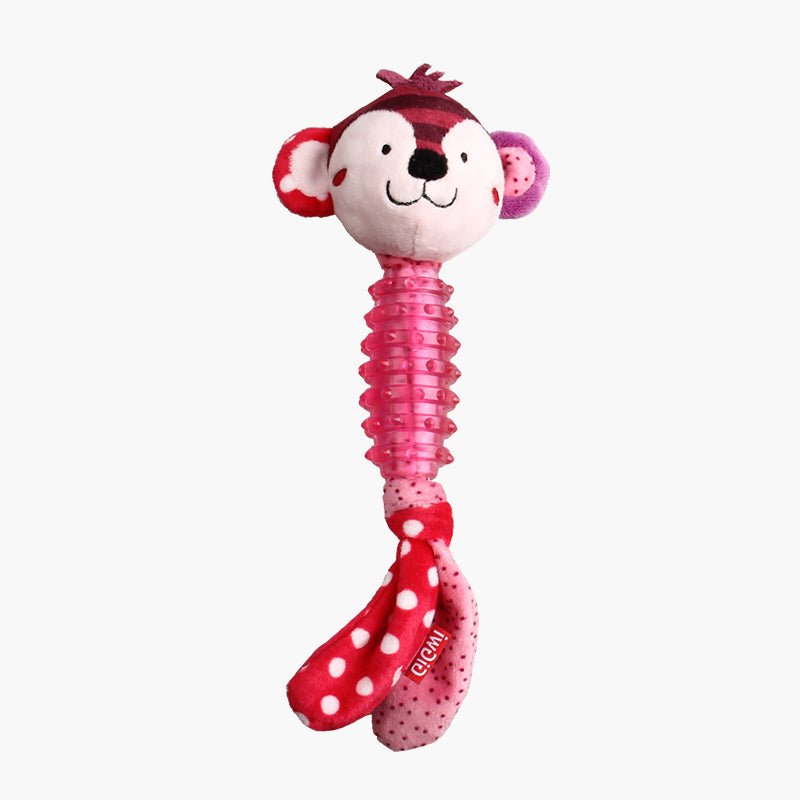 Gigwi Pet Suppa Puppa TPR & Plush Dog Toy - Monkey - CreatureLand