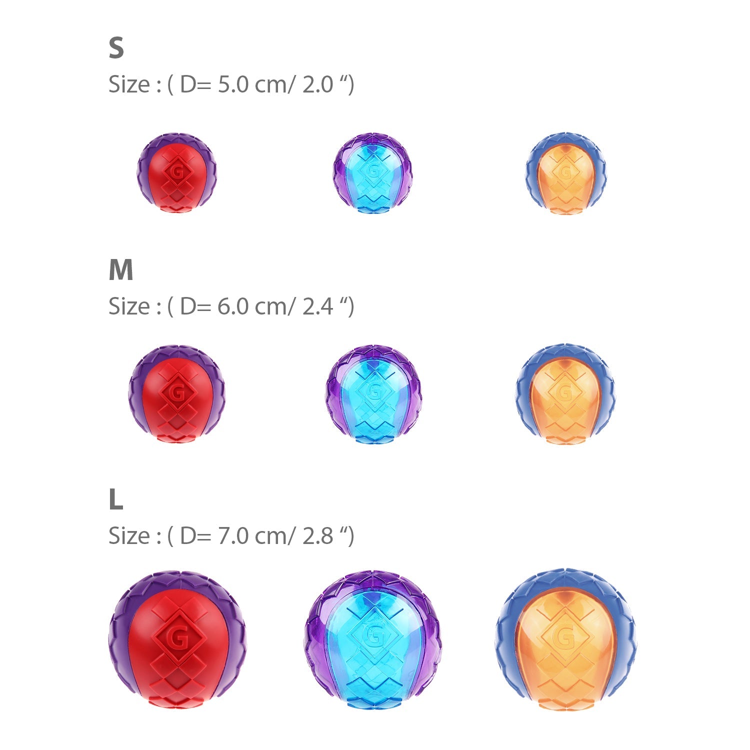 Gigwi Pet TPR Ball Dog Toy ( 3 Sizes and Colours ) - CreatureLand