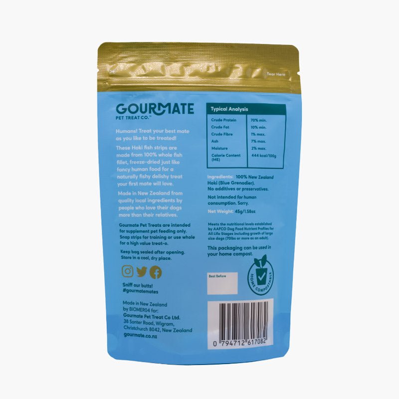 Gourmate Pet Treat Co. Freeze Dried South Pacific Hoki Dog Treats (45g) - CreatureLand