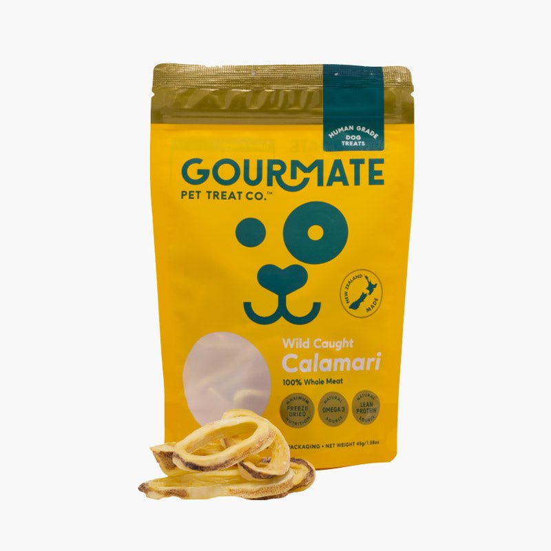 Gourmate Pet Treat Co. Freeze Dried Wild Caught Calamari Dog Treats (45g) - CreatureLand