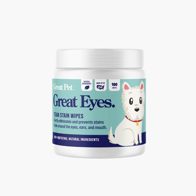 Great Pet® Great Eyes Tear Stain Wipes - 100 wipes - CreatureLand