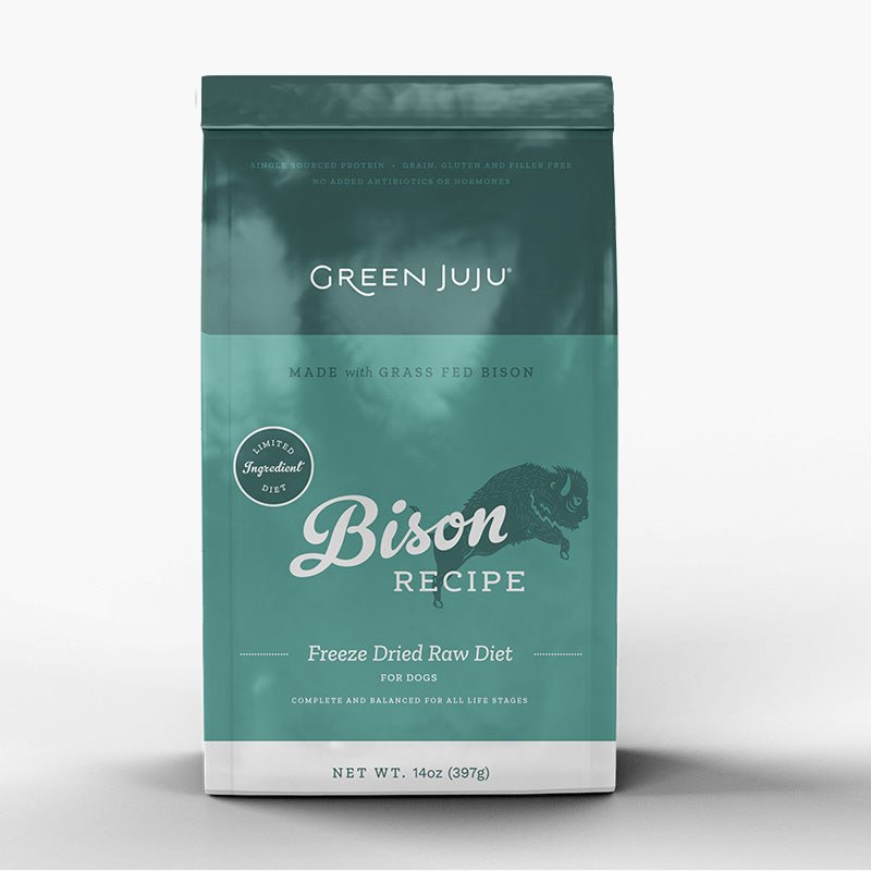 Green Juju Bison Recipe Freeze Dried Raw Dog Food - CreatureLand