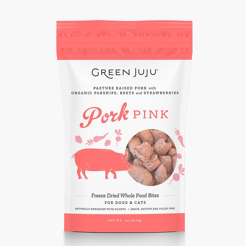 Green Juju Pork Pink Freeze Dried Whole Food Bites - CreatureLand