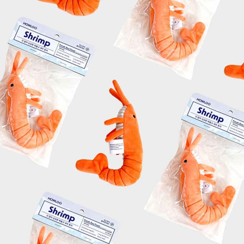 Howlpot HOWLGO Shrimp Crinkle Dog Toy - CreatureLand